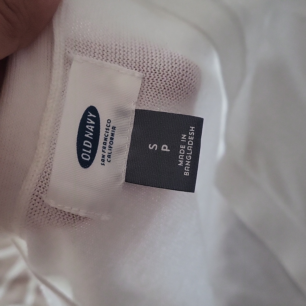 Old Navy White Cardigan Sweater Lightweight Knit - Picture 2 of 4